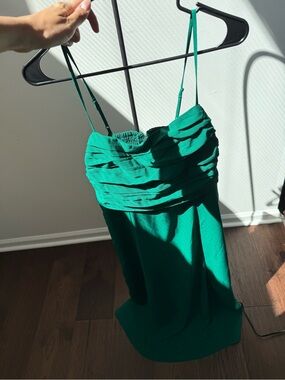 Abercrombie & Fitch Emerald Green Spaghetti Strap Dress